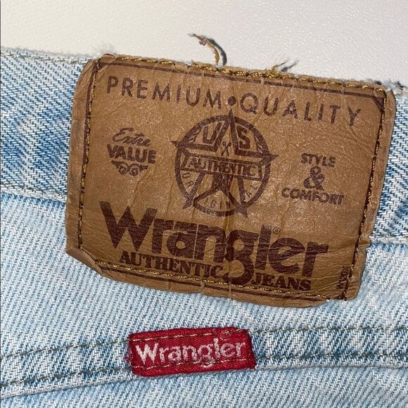 Wrangler Blue Straight Jeans Classic Style - Picture 9 of 10